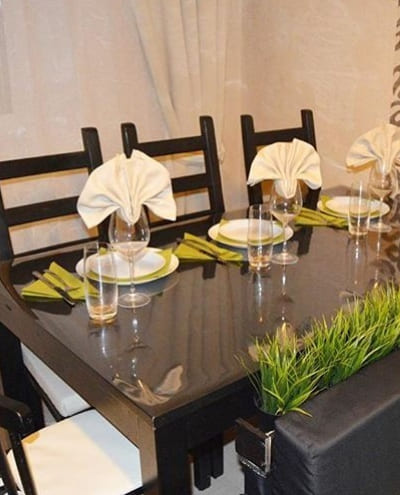 Realizace Měkké sklo v kavárně nebo restauraci