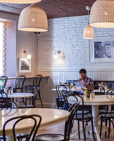 Realizace Měkké sklo v kavárně nebo restauraci